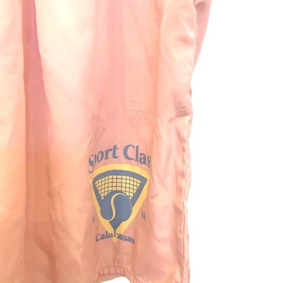 Missguided Sports Class Athleisure Shorts 14 Blue Pink High Waist Pockets Preppy - Picture 4 of 7